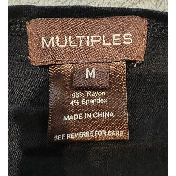 Multiples Long Sleeve Black Ruffle Long Maxi Dress - Soft And Stretchy - Size M - Picture 8 of 10